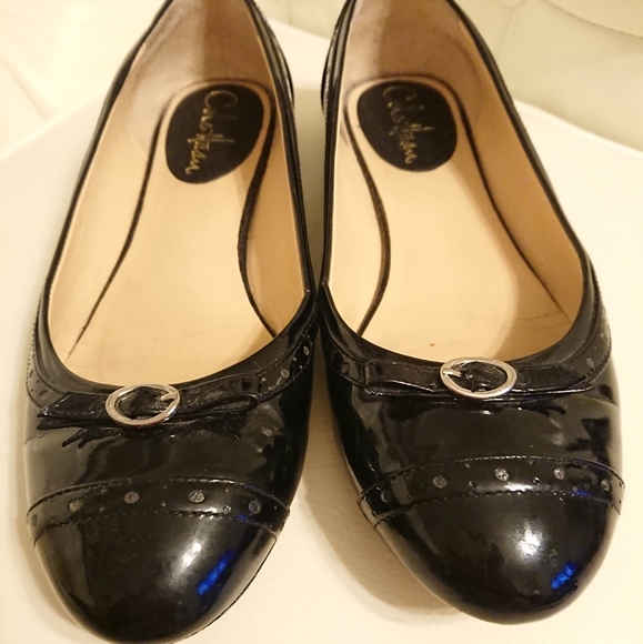 Cole Haan Black Patent Flats - Picture 2 of 4